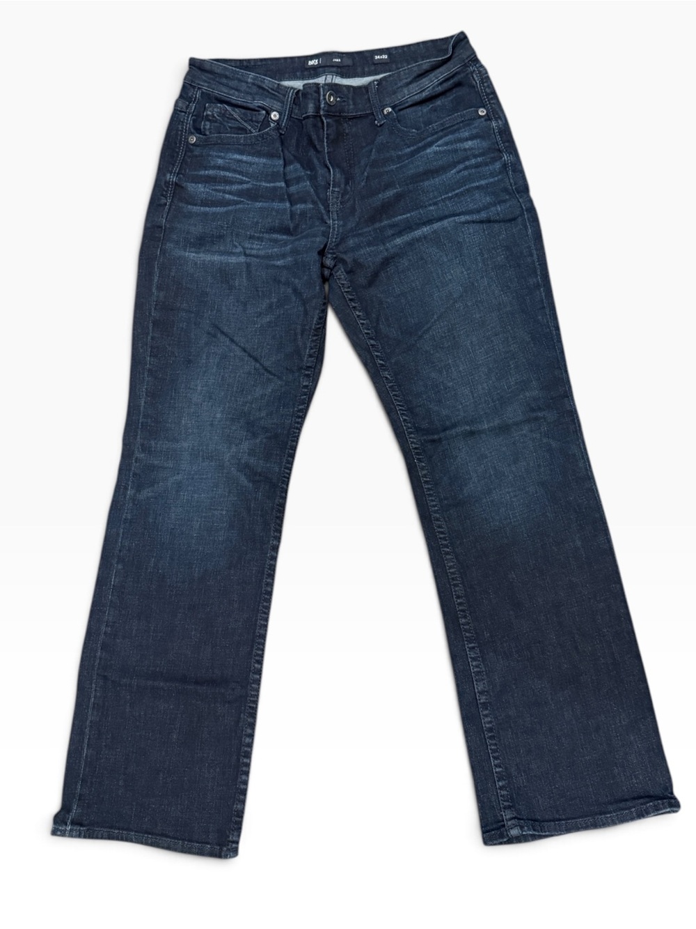 Buckle Men's Dark Blue Straight-Leg Jeans Jake Style 34x32